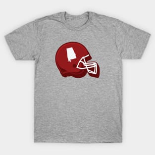 Alabama Outline Football Helmet T-Shirt